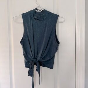 Lululemon mock neck crop with tie